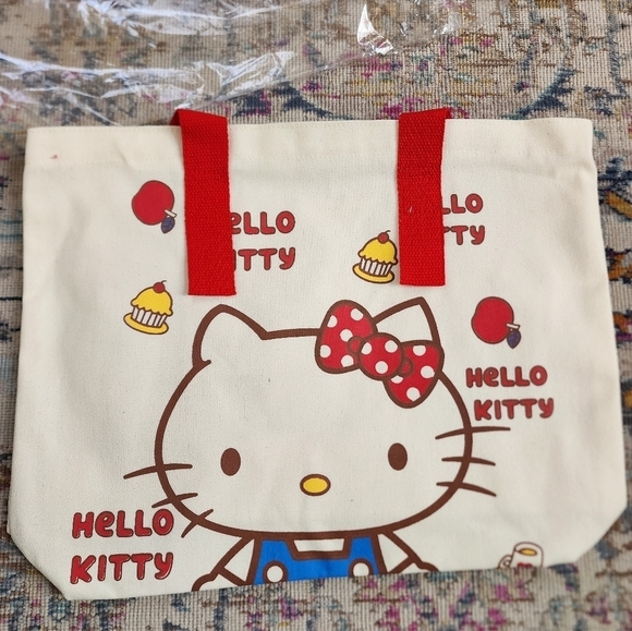 NWT Hello Kitty Women's Canvas Tote Bag, Size Large - Picture 3 of 3